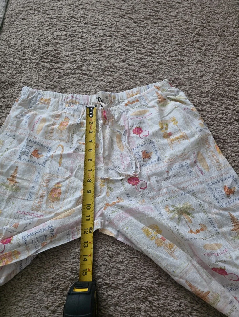 Linen Blend Vacay Tropical World Travel Wide Leg Pants Womens XL Suite 2393 Nwt - Picture 3 of 7